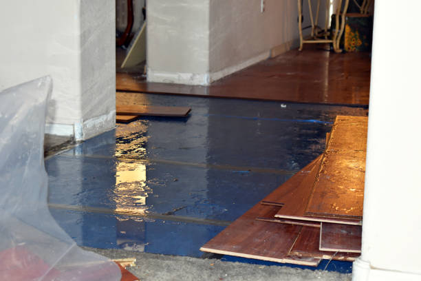Professional Flood Cleanup technician working in Saegertown, PA